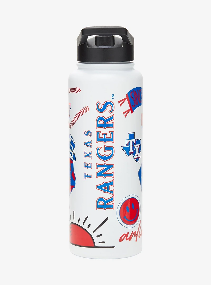 Texas Rangers Stickers Water Bottle