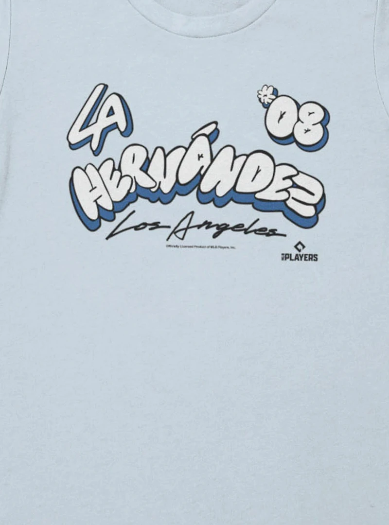 MLB Los Angeles Dodgers Enrique Kike Hernandez Bubble Letters 08 Womens T-Shirt Box Lunch Exclusive
