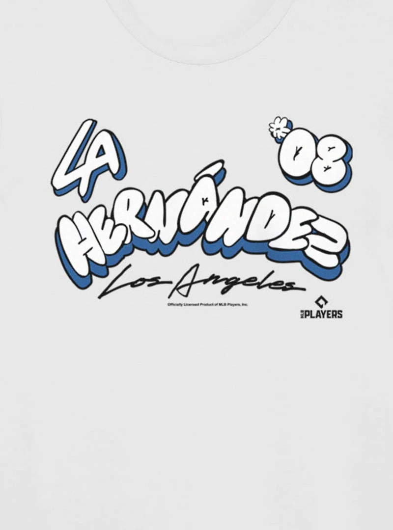 MLB Los Angeles Dodgers Enrique Kike Hernandez Bubble Letters 08 T-Shirt Box Lunch Exclusive