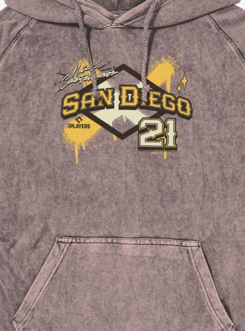 MLB San Diego Padres Nick Castellanos Plate 21 Vintage Mineral Washed Hoodie Box Lunch Exclusive