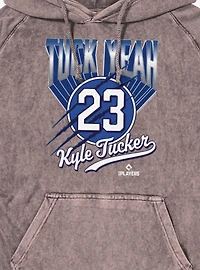 MLB Los Angeles Dodgers Kyle Tucker Tuck Yeah 23 Vintage Mineral Washed Hoodie Box Lunch Exclusive
