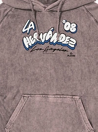 MLB Los Angeles Dodgers Enrique Kike Hernandez Bubble Letters 08 Vintage Mineral Washed Hoodie Box Lunch Exclusive