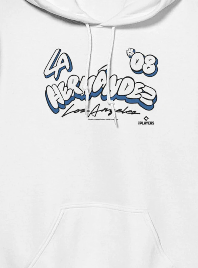 MLB Los Angeles Dodgers Enrique Kike Hernandez Bubble Letters 08 Hoodie Box Lunch Exclusive