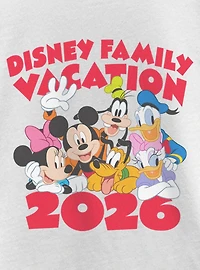 Disney Mickey Mouse & Friends Family Vacation 2026 Together Youth Girls T-Shirt