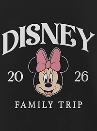 Disney Minnie Mouse Face Family Trip 2026 Youth Girls T-Shirt