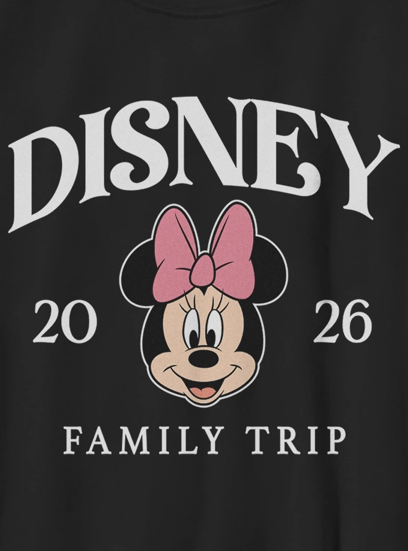 Disney Minnie Mouse Face Family Trip 2026 Youth T-Shirt