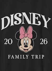 Disney Minnie Mouse Face Family Trip 2026 Youth T-Shirt