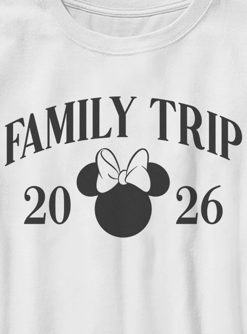 Disney Minnie Mouse Head Family Trip 2026 Youth T-Shirt