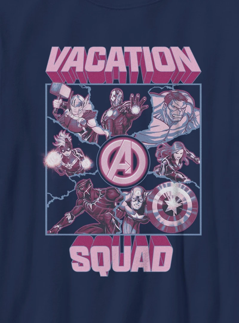 Marvel Avengers Vacation Squad Square Youth T-Shirt