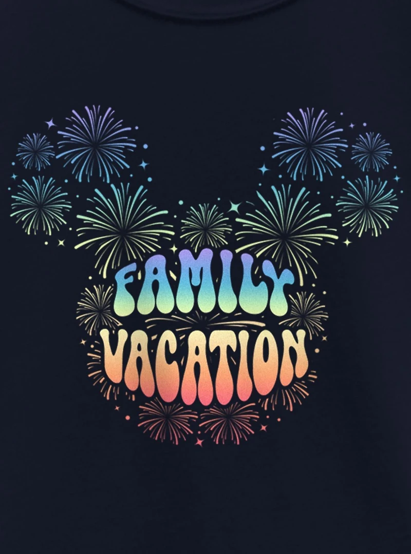 Disney Mickey Mouse Head Family Vaction Fireworks Youth Girls T-Shirt