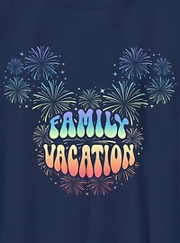 Disney Mickey Mouse Head Family Vaction Fireworks Youth T-Shirt