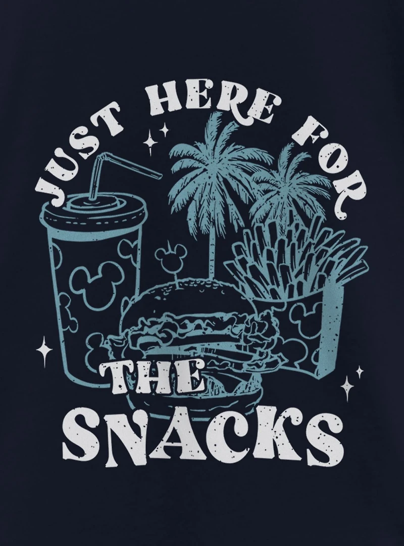 Disney Mickey Mouse Just Here For The Snacks Youth Girls T-Shirt