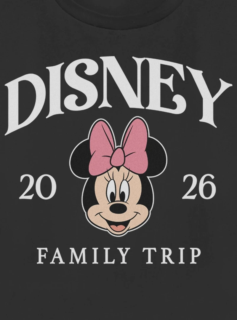 Disney Minnie Mouse Face Family Trip 2026 Womens T-Shirt