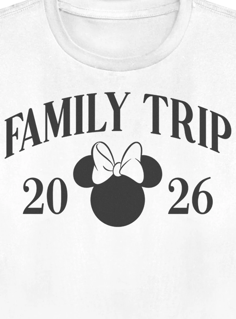 Disney Minnie Mouse Head Family Trip 2026 Womens T-Shirt