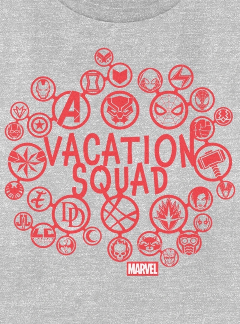 Marvel Avengers Vacation Squad Logo Icons Womens T-Shirt