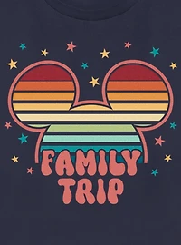 Disney Mickey Mouse Head Colorful Stars Family Trip Womens T-Shirt