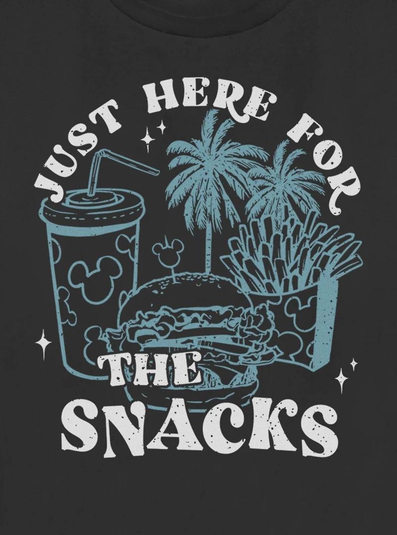 Disney Mickey Mouse Just Here For The Snacks Womens T-Shirt