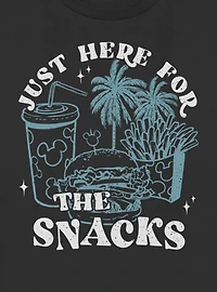 Disney Mickey Mouse Just Here For The Snacks Womens T-Shirt