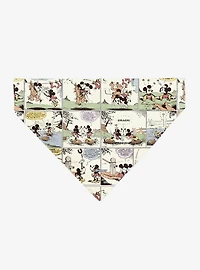 Disney Mickey and Minnie Mouse Vintage Comic Strip Scenes Slip On Collar Pet Bandana - Bandana Only