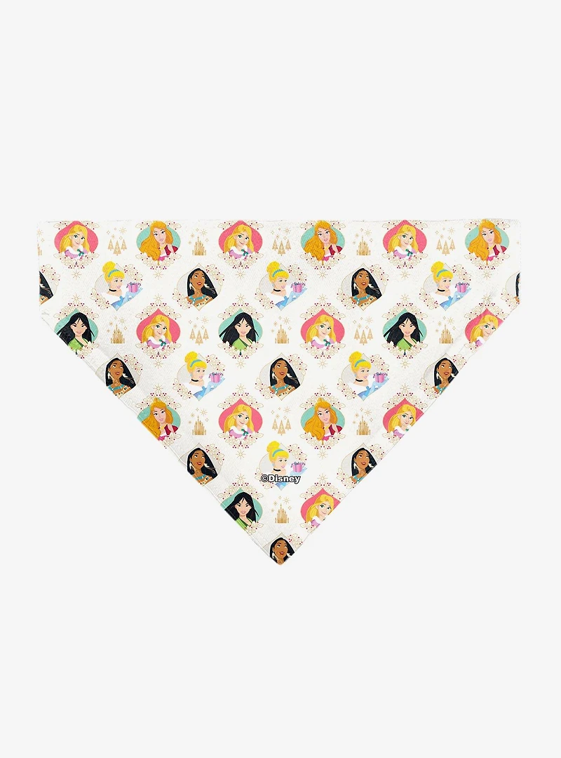 Disney Holiday Princess Poses and Icons Slip On Collar Pet Bandana - Bandana Only