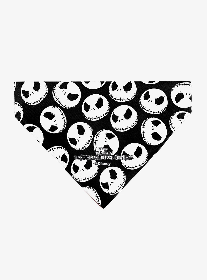 Disney Nightmare Before Christmas Jack Expressions Scattered Slip On Collar Pet Bandana - Bandana Only