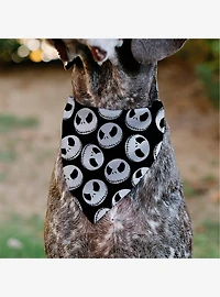 Disney Nightmare Before Christmas Jack Expressions Scattered Slip On Collar Pet Bandana - Bandana Only