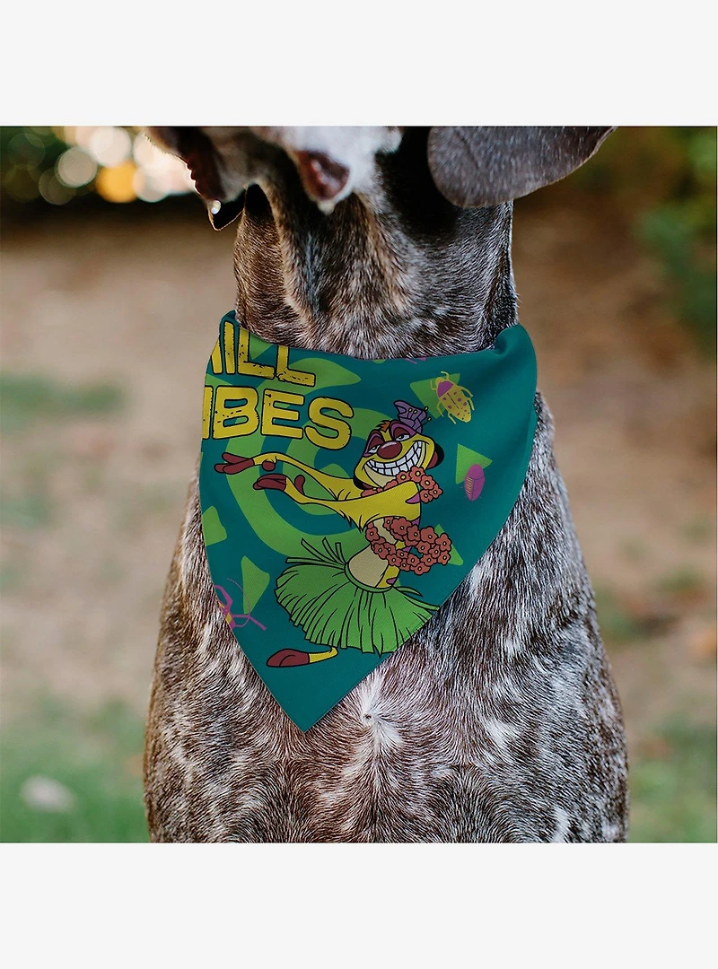 Disney The Lion King Timon Chill Vibes Hula Pose Slip On Collar Pet Bandana - Bandana Only