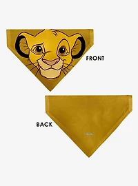 Disney Lion King Young Simba Face Close Up Slip On Collar Pet Bandana - Bandana Only