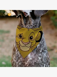 Disney Lion King Young Simba Face Close Up Slip On Collar Pet Bandana - Bandana Only