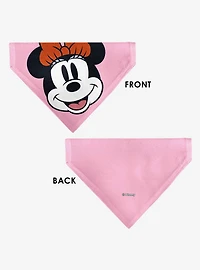 Disney Minnie Mouse Smiling Face Close Up Slip On Collar Pet Bandana - Bandana Only