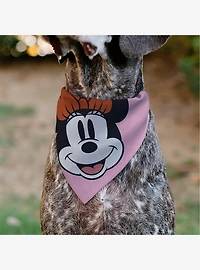 Disney Minnie Mouse Smiling Face Close Up Slip On Collar Pet Bandana - Bandana Only