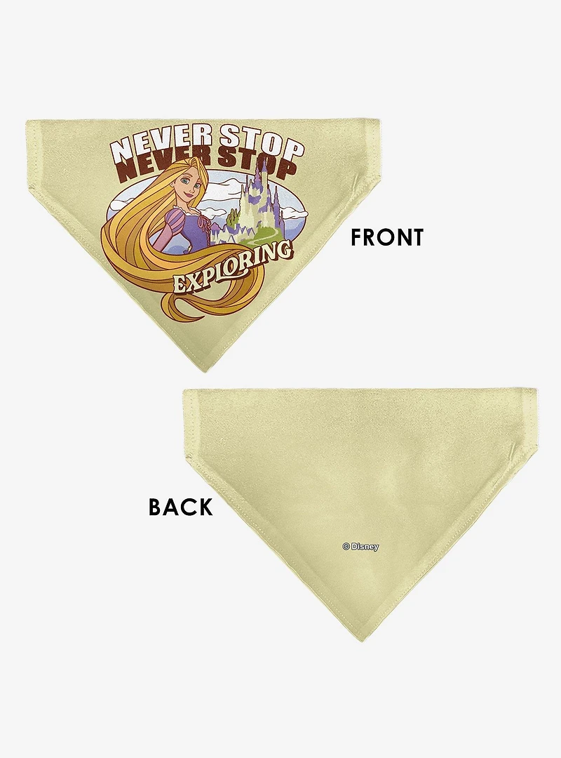 Disney Rapunzel Never Stop Exploring Castle Pose Slip On Collar Pet Bandana - Bandana Only