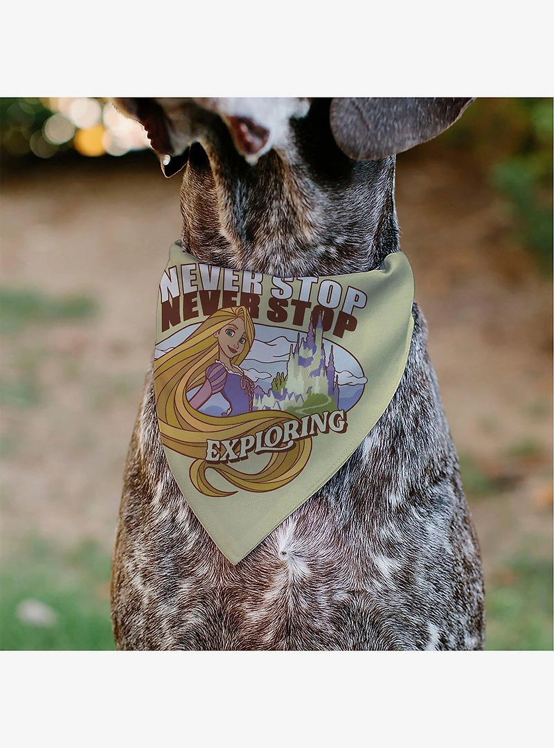 Disney Rapunzel Never Stop Exploring Castle Pose Slip On Collar Pet Bandana - Bandana Only
