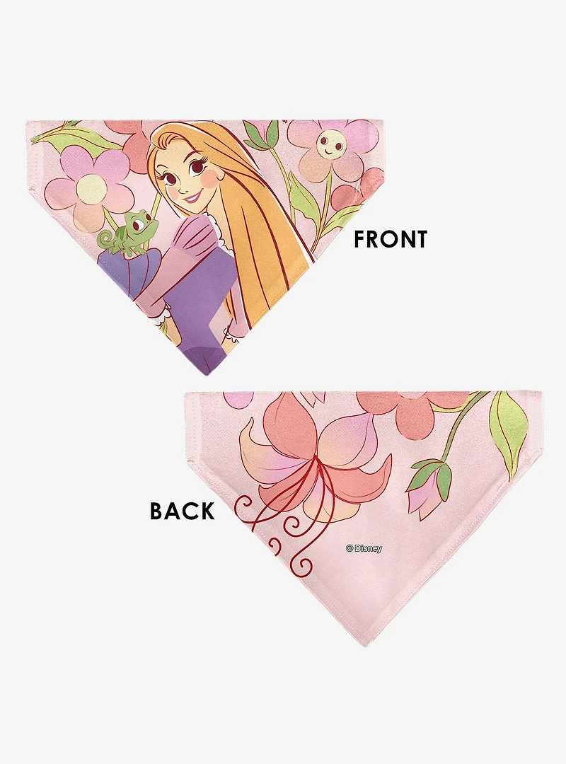 Disney Tangled Rapunzel and Pascal Flowers Pose Slip On Collar Pet Bandana - Bandana Only