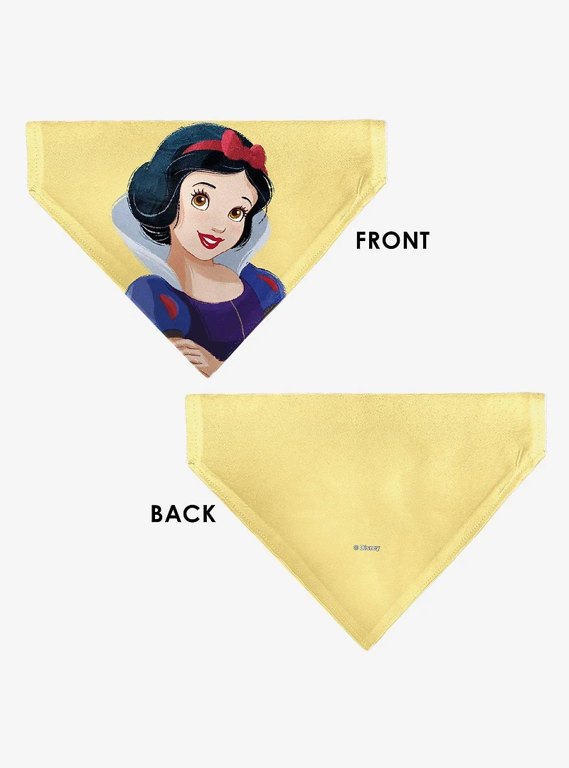 Disney Snow White Smiling Face Pose Slip On Collar Pet Bandana - Bandana Only