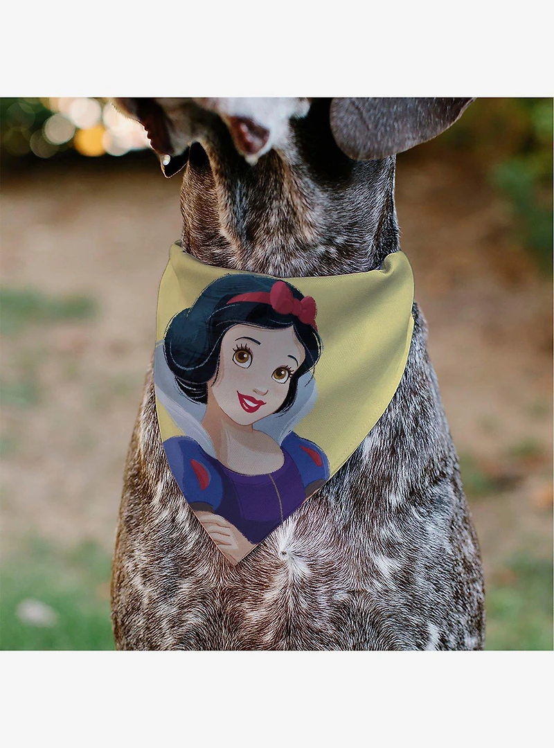 Disney Snow White Smiling Face Pose Slip On Collar Pet Bandana - Bandana Only