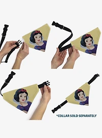Disney Snow White Smiling Face Pose Slip On Collar Pet Bandana - Bandana Only