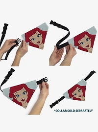 Disney The Little Mermaid Ariel Face Close Up Light Slip On Collar Pet Bandana - Bandana Only