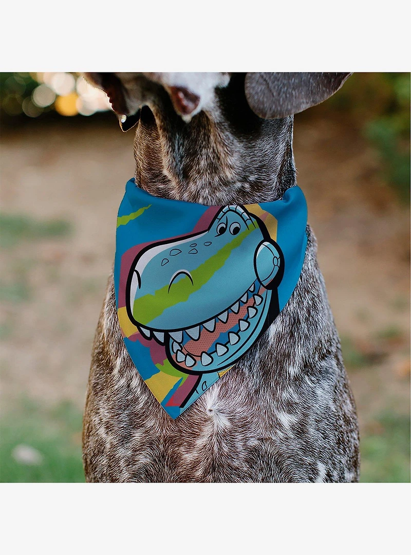 Disney Toy Story Rex Pop Art Pose Slip On Collar Pet Bandana - Bandana Only