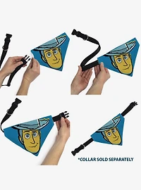 Disney Toy Story Woody Pop Art Face Close Up Slip On Collar Pet Bandana - Bandana Only