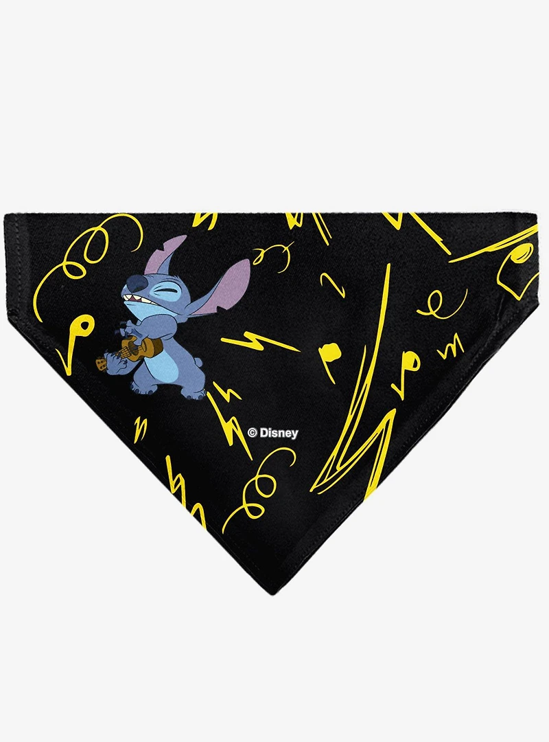 Disney Stitch and Scrump Ukulele Jam Pose Slip On Collar Pet Bandana - Bandana Only
