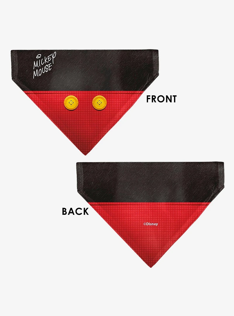 Disney Mickey Mouse Buttons Slip On Collar Pet Bandana - Bandana Only