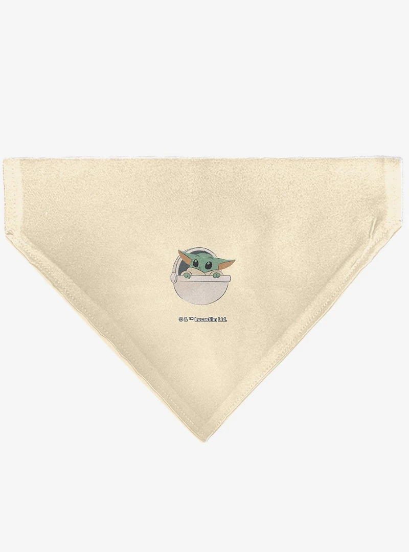 Star Wars The Mandalorian the Force is Strong Grogu Pod Pose Slip On Collar Pet Bandana - Bandana Only
