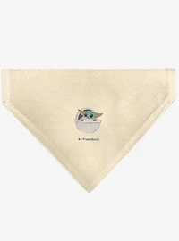 Star Wars The Mandalorian the Force is Strong Grogu Pod Pose Slip On Collar Pet Bandana - Bandana Only
