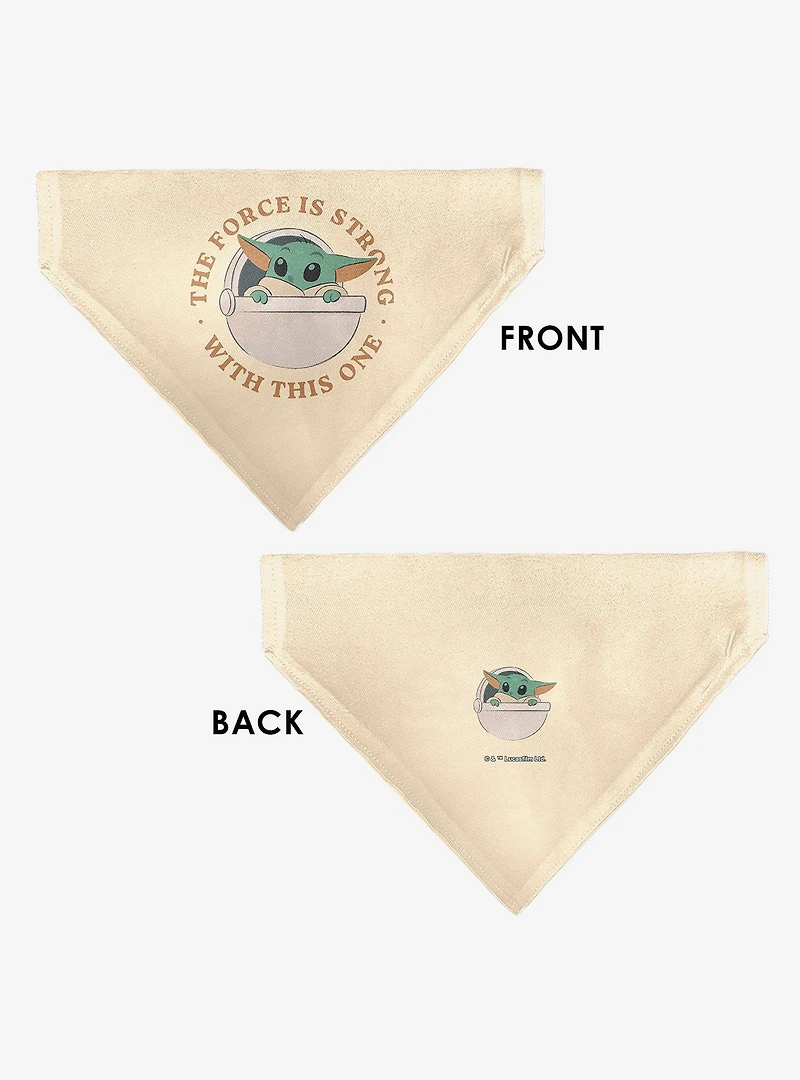 Star Wars The Mandalorian the Force is Strong Grogu Pod Pose Slip On Collar Pet Bandana - Bandana Only