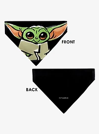 Star Wars Grogu Baby Yoda Smiling Impression Painting Slip On Collar Pet Bandana - Bandana Only