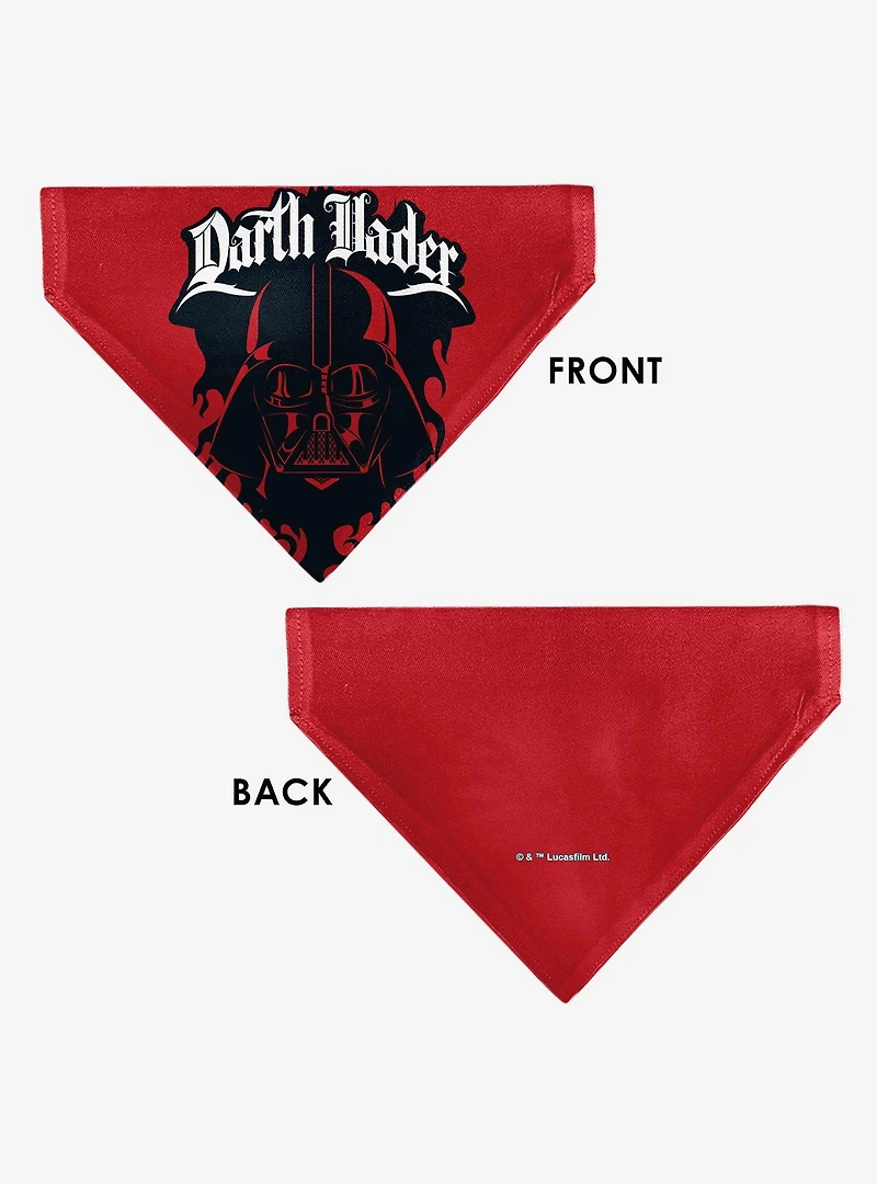 Star Wars Darth Vader Face and Text Flame Slip On Collar Pet Bandana - Bandana Only