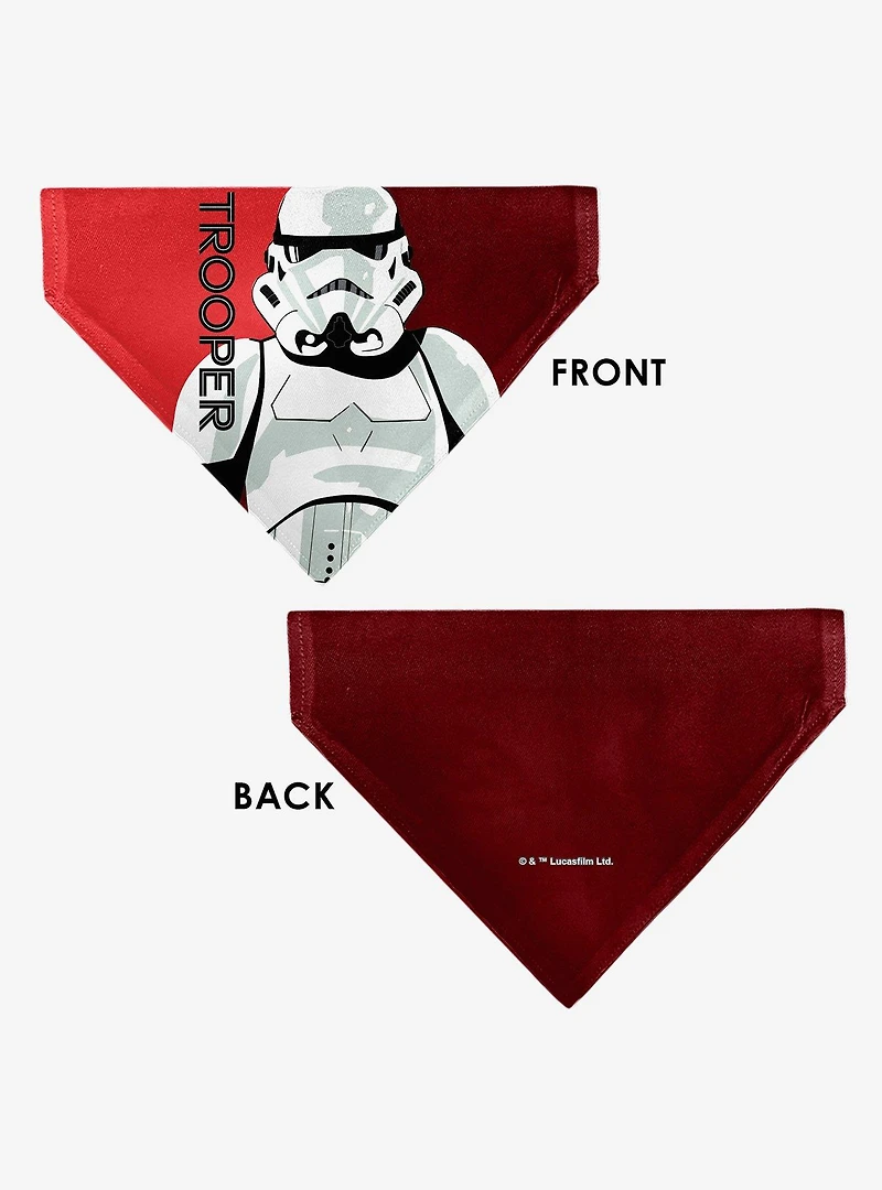 Star Wars Trooper Text and Stormtrooper Pop Art Slip On Collar Pet Bandana - Bandana Only