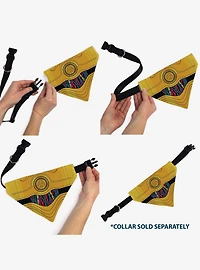 Star Wars C3PO Character Close Up Slip On Collar Pet Bandana - Bandana Only