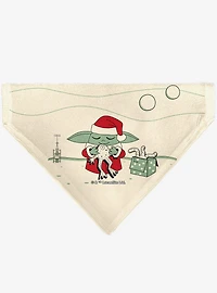 Star Wars Holiday Grogu Baby Yoga Santa Claus Scenes Slip On Collar Pet Bandana - Bandana Only